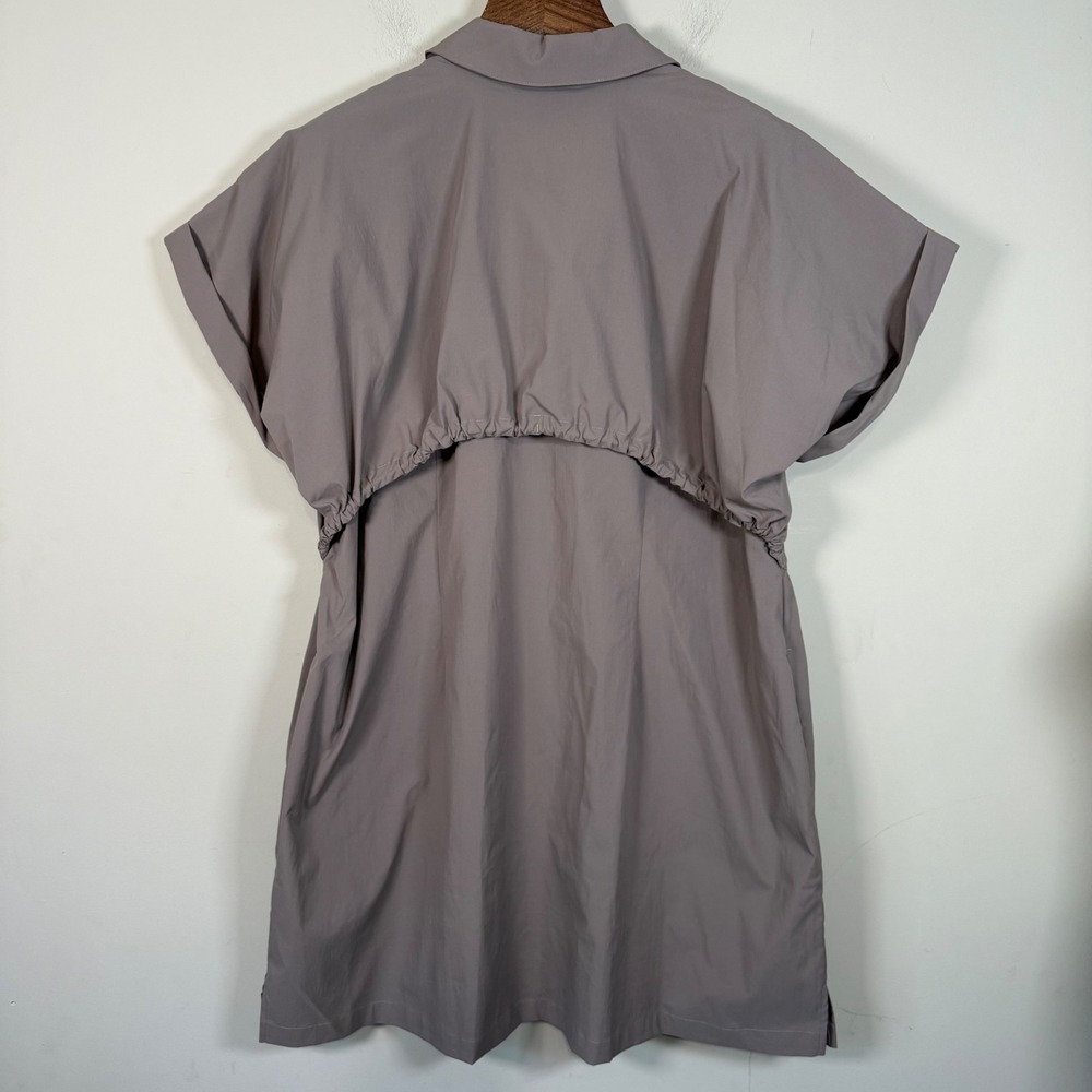 Athleta Taupe Zip-Front Mini Dress - Picture 2 of 12